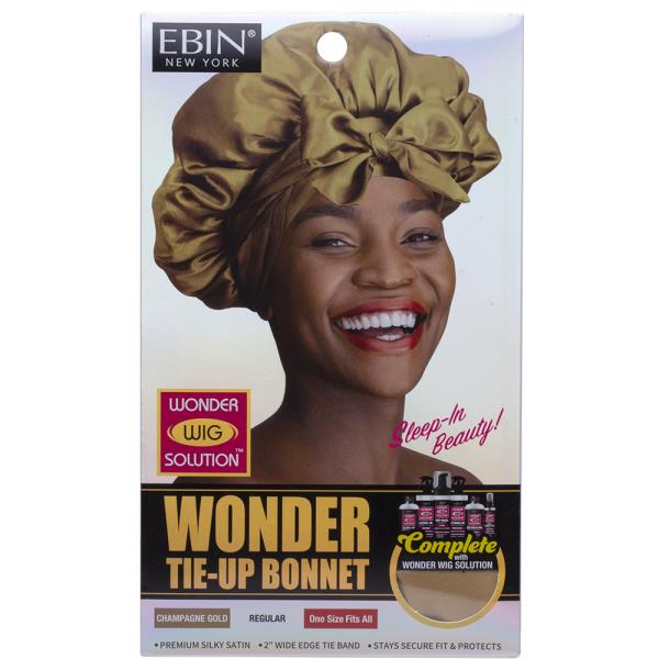 EBIN WONDER TIE UP BONNET REGULAR CHAMPAGNE GOLD