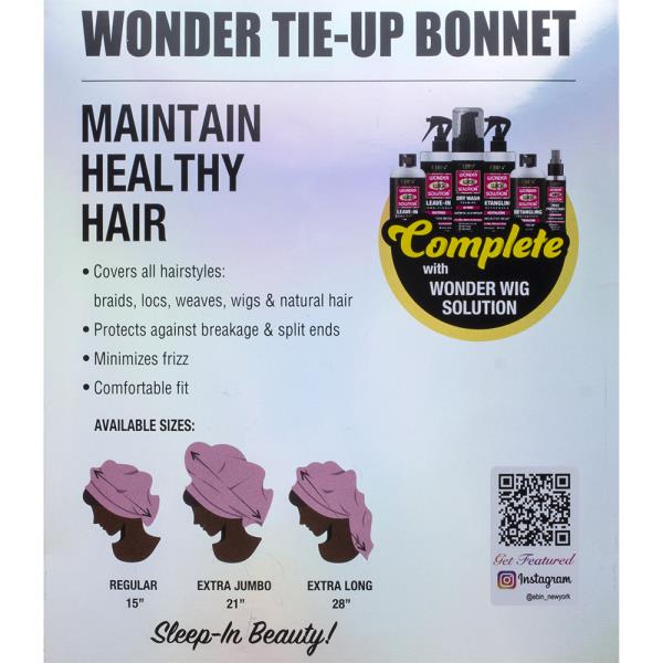 EBIN WONDER TIE UP BONNET REGULAR BABY PINK