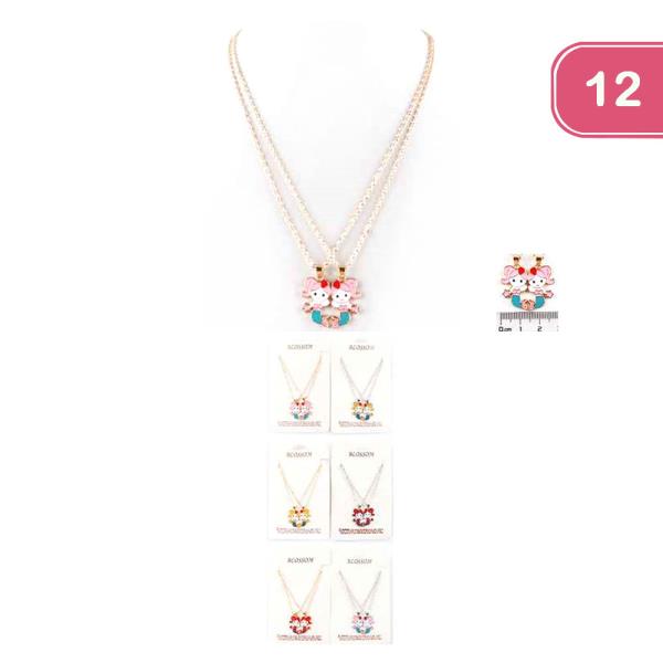 BFF MERMAID PENDANT NECKLACE (12 UNITS)