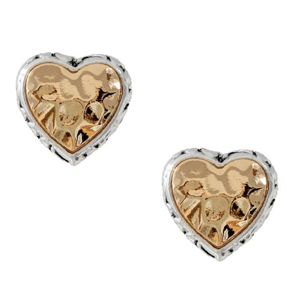 FILIGREE METAL HEART CLIP ON EARRING