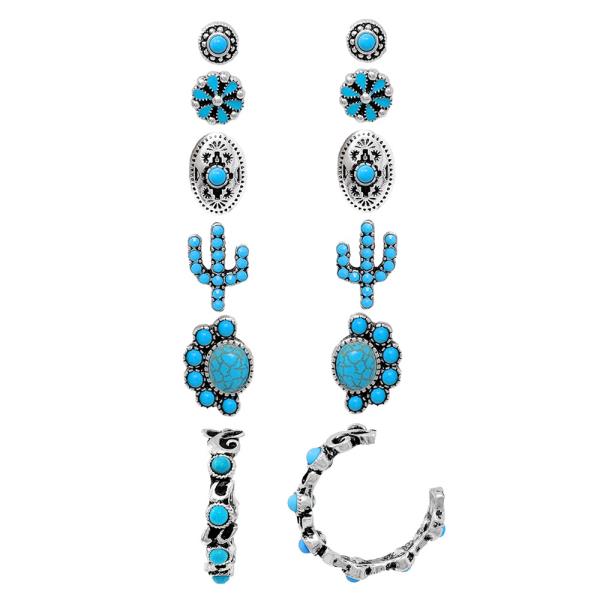 WESTERN STYLE ASSORTED EARRING SET