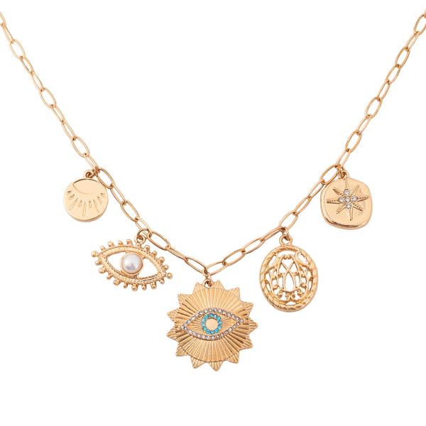 HAMSA MULTI CHARM NECKLACE