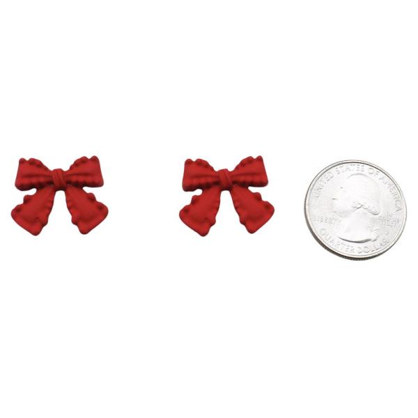 HOLIDAY BOW STUD EARRING