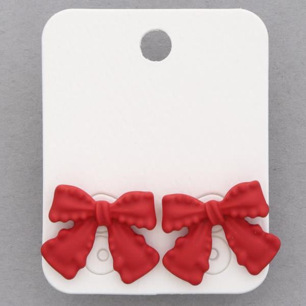 HOLIDAY BOW STUD EARRING