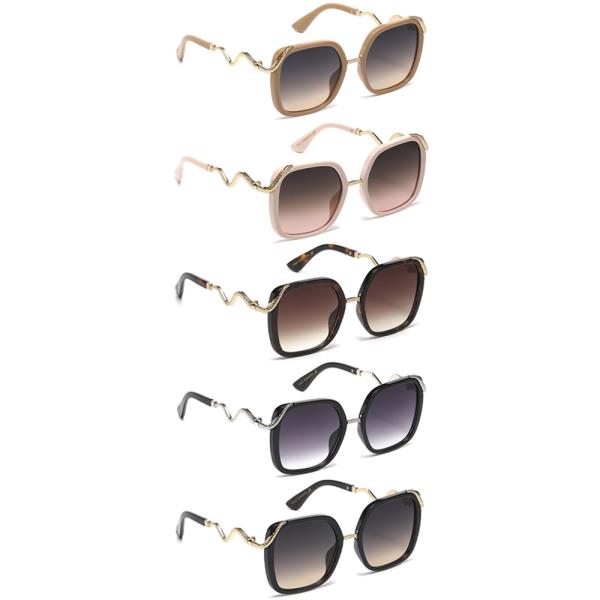 WAVY SNAKE SQUARE SUNGLASSES 1DZ