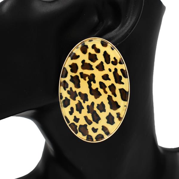 LEOPARD POST EARRING