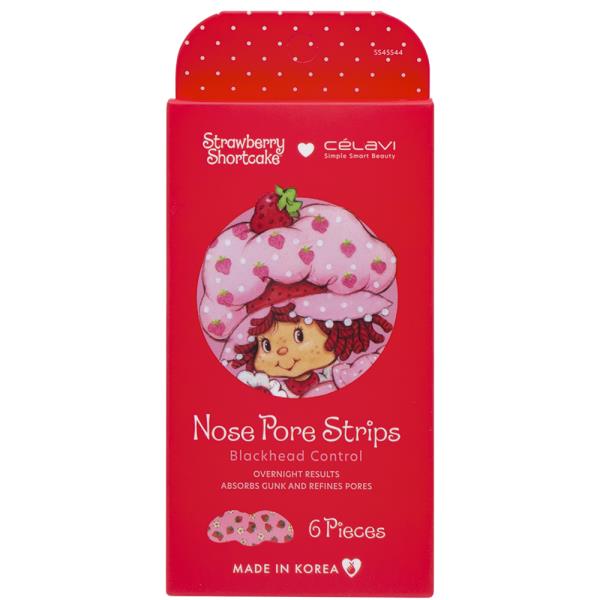 CELAVI STRAWBERRY SHORTCAKE 6PCS NOSE PORE STRIPS