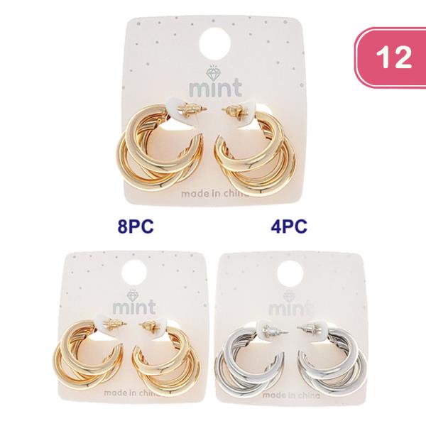 LAYERED HOOP EARRINGS (12 UNITS)