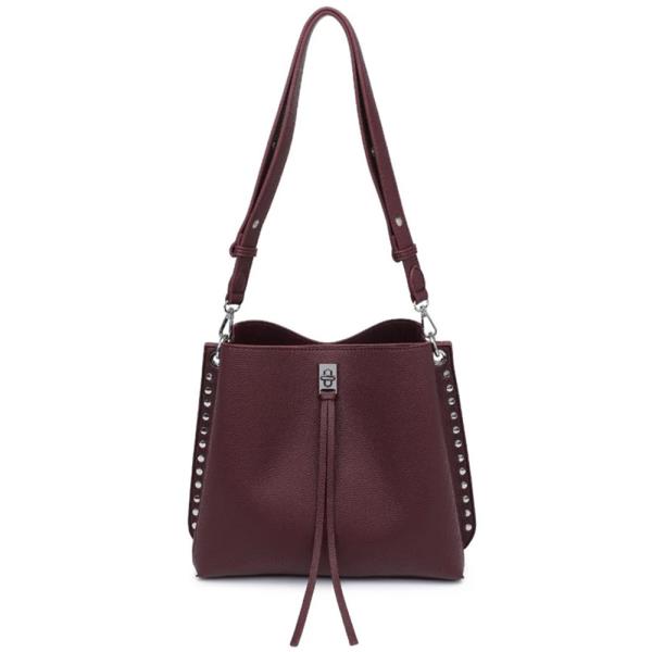 PEBBLED STUD ELIZA CROSSBODY BAG