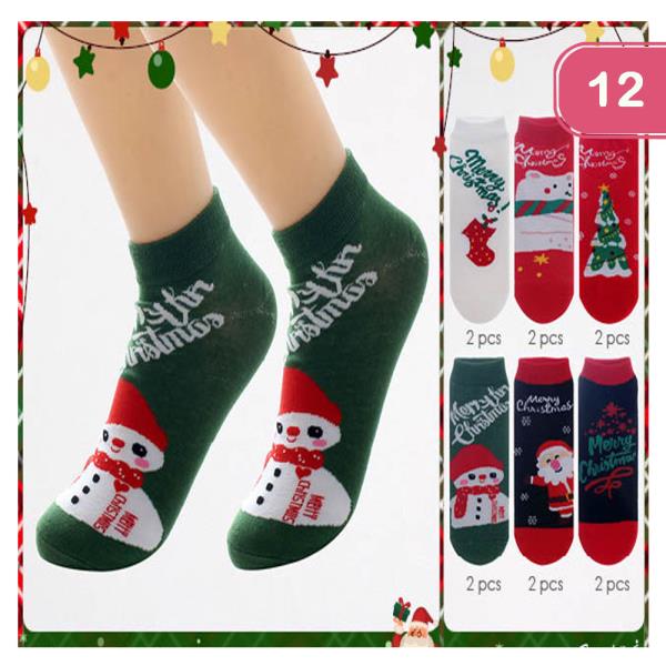 CHRISTMAS SOCKS (12 UNITS)