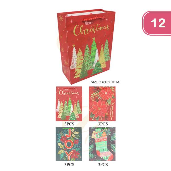 MERRY CHRISTMAS GIFT BAG (12 UNITS)