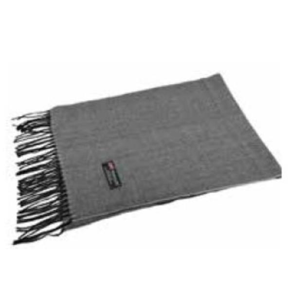 GREY OBLONG SCARF WITH TASSEL