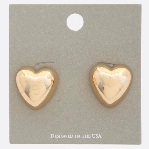 HEART METAL EARRING