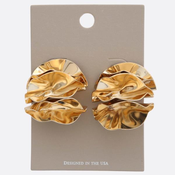 ROUND RUFFLE METLA EARRING