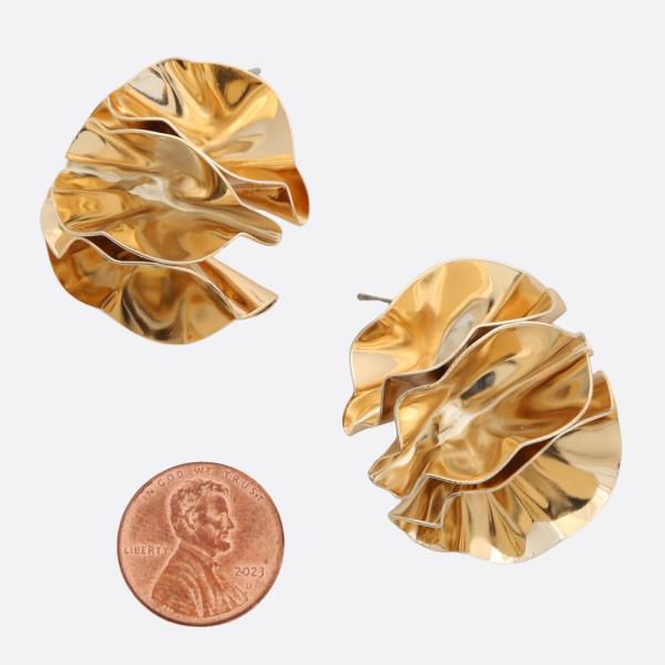 ROUND RUFFLE METLA EARRING