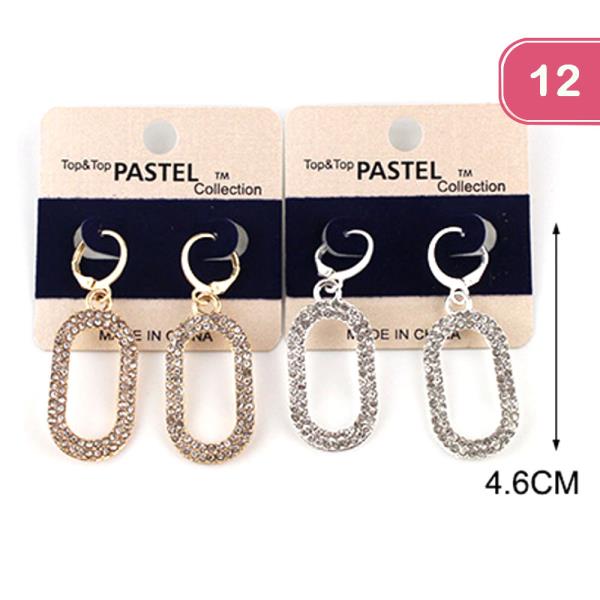 RHINESTONE TASSEL EARRINGS (12 UNITS)