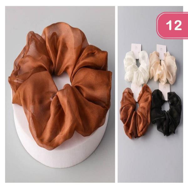 ORGANZA LARGE HAIR SCRUNCHIE (12 UNITS)