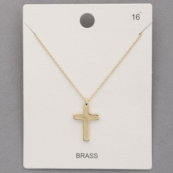 CROSS PENDANT METAL NECKLACE