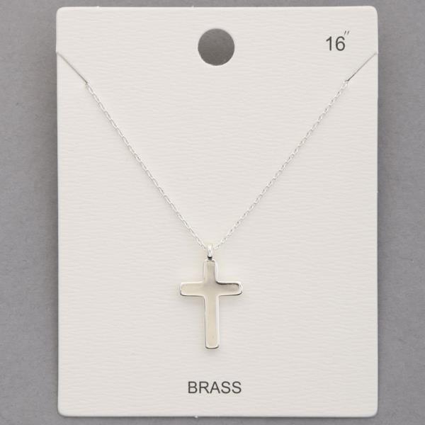 CROSS PENDANT METAL NECKLACE