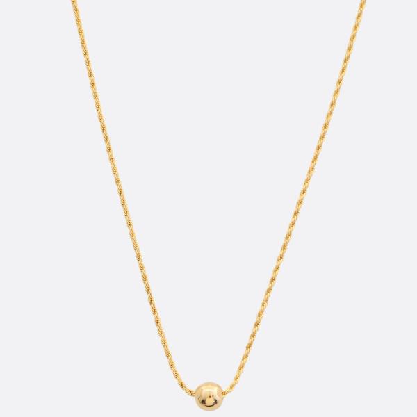 SODAJO BALL BEAD ROPE LINK GOLD DIPPED NECKLACE