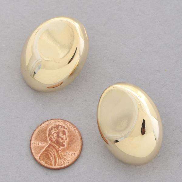 SODAJO ROUND METAL GOLD DIPPED EARRING