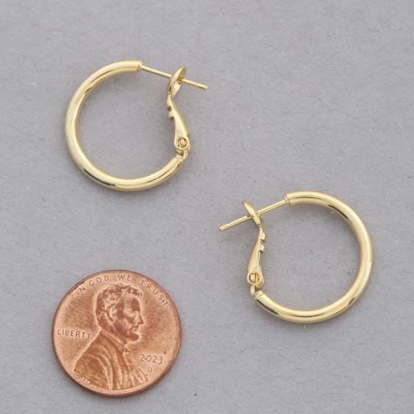 SODAJO GOLD DIPPED HOOP EARRING