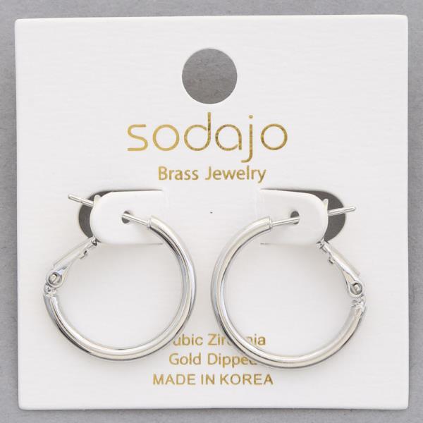 SODAJO GOLD DIPPED HOOP EARRING