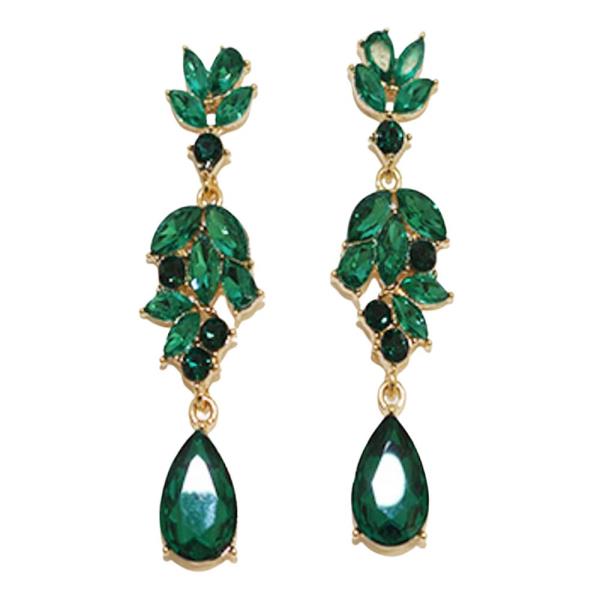 CRYSTAL STONE TEARDROP DANGLE EARRING