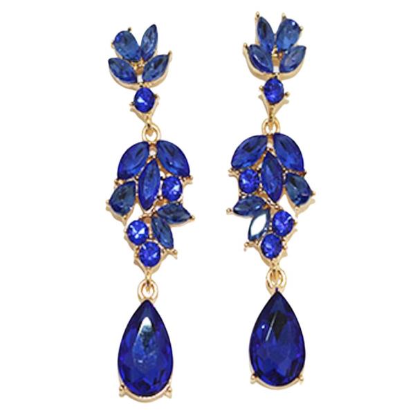CRYSTAL STONE TEARDROP DANGLE EARRING