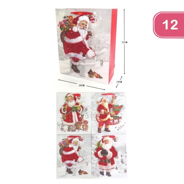 CHRISTMAS SANTA GIFT BAG (12 UNITS)