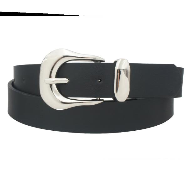 FLUID U SHAPE BUCKLE BELT WITH METAL LOOP