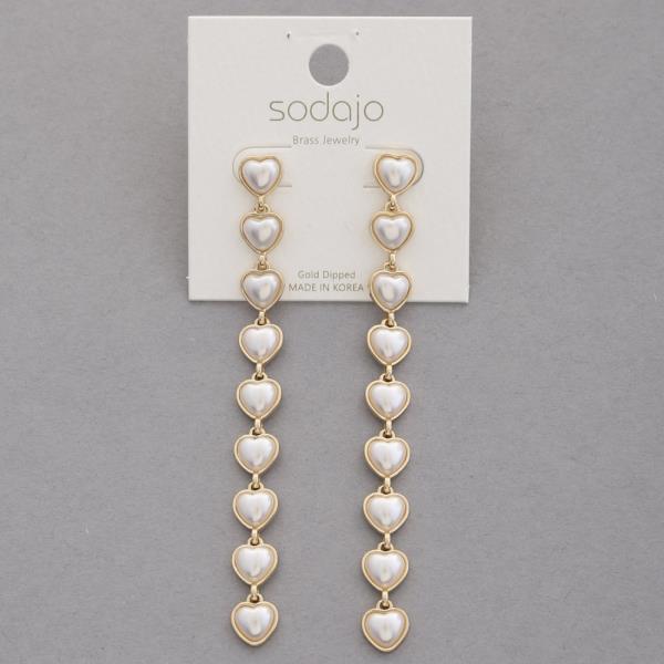 SODAJO HEART GOLD DIPPED EARRING