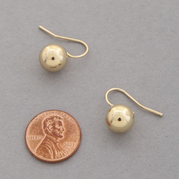 SODAJO BALL BEAD GOLD DIPPED EARRING