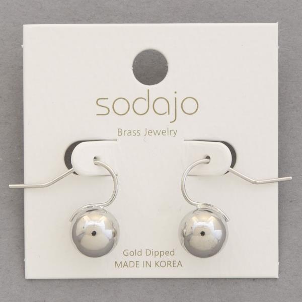 SODAJO BALL BEAD GOLD DIPPED EARRING