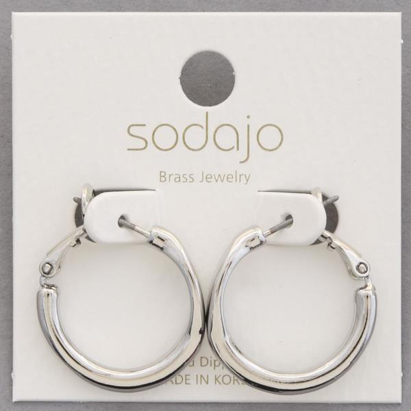 SODAJO GOLD DIPPED HOOP EARRING