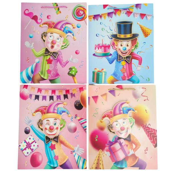 PIERROT BIRTHDAY GIFT PAPER BAG (12 UNITS)