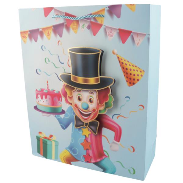 PIERROT BIRTHDAY GIFT PAPER BAG (12 UNITS)