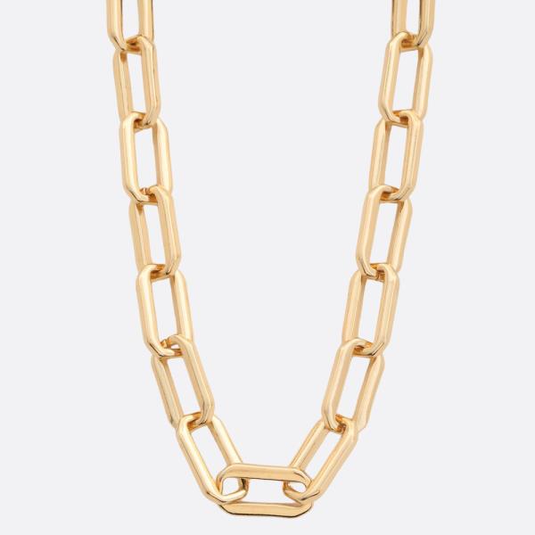 SODAJO OVAL LINK GOLD DIPPED NECKLACE