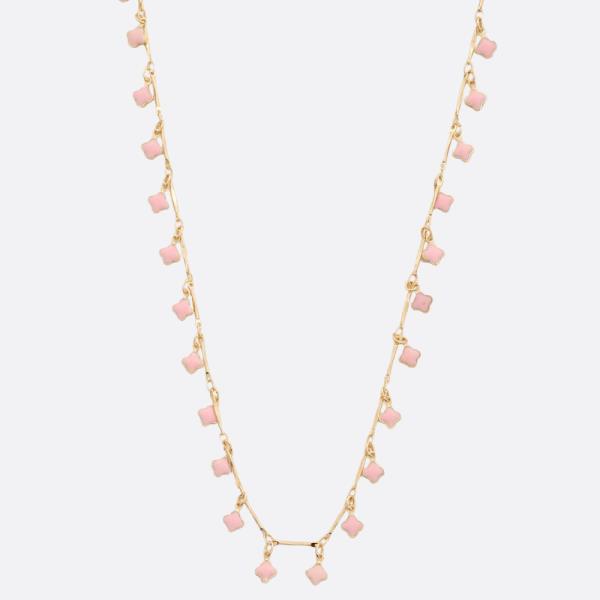 DAINTY CLOVER STATION NECKLACE