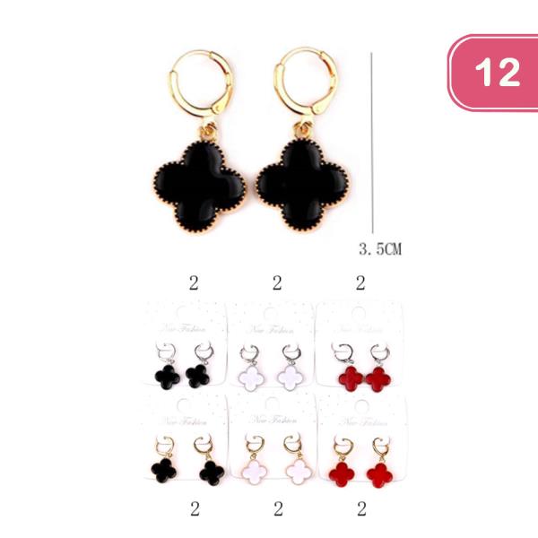 CLOVER DANGLE EARRINGS (12 UNITS)