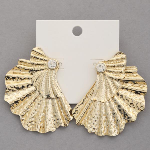 RUFFLE METAL EARRING