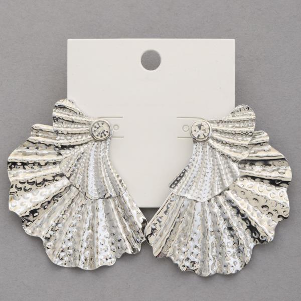 RUFFLE METAL EARRING