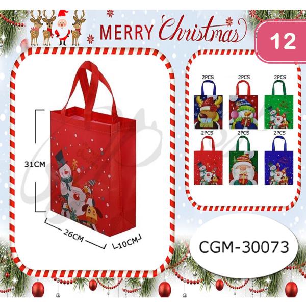 CHRISTMAS REUSABLE GIFT BAG (12 UNITS)