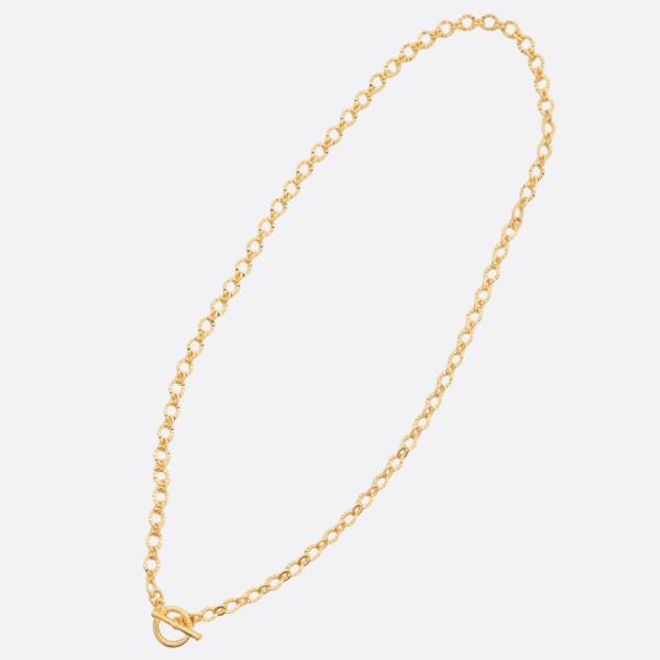 SODAJO CIRCLE LINK TOGGLE CLASP GOLD DIPPED NECKLACE