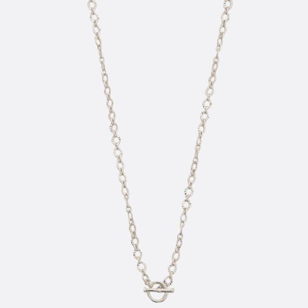 SODAJO CIRCLE LINK TOGGLE CLASP GOLD DIPPED NECKLACE