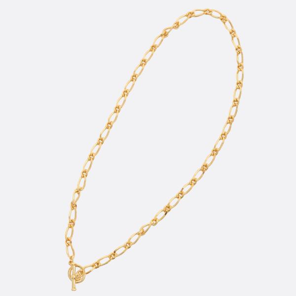 SODAJO FIGARO LINK TOGGLE CLASP GOLD DIPPED NECKLACE