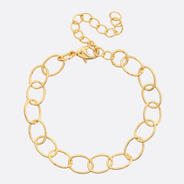 SODAJO OVAL LINK GOLD DIPPED BRACELET