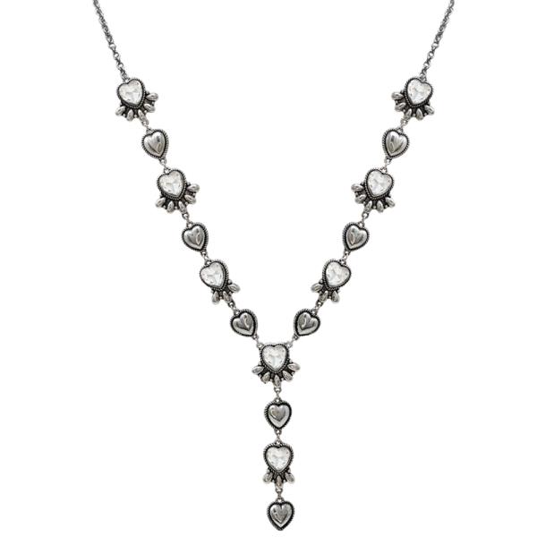 WESTERN STYLE HEART CRYSTAL Y SHAPE NECKLACE