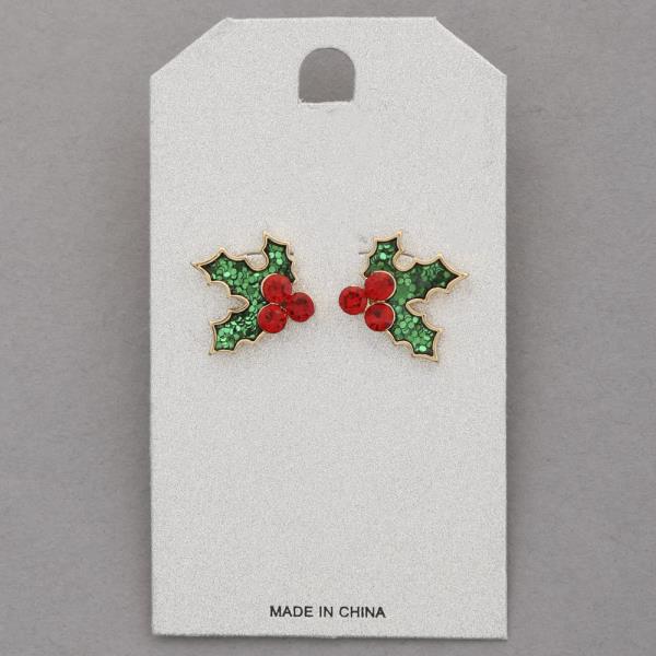 CHRISTMAS MISTLETOE EARRING