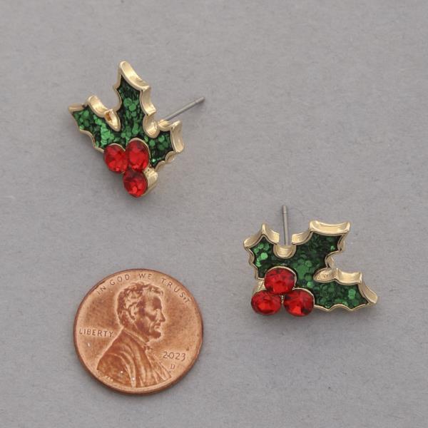 CHRISTMAS MISTLETOE EARRING